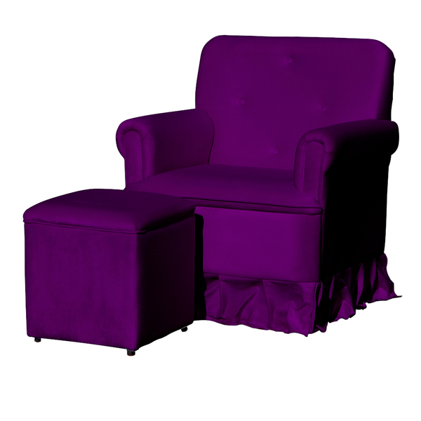 Poltrona Laura Amamentação Balanço Mais Puff - Quarto Bebê Am