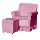 Poltrona Laura Amamentação Balanço Mais Puff - Quarto Bebê Am