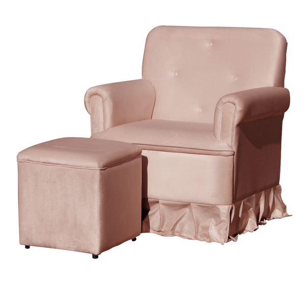 Poltrona Laura Amamentação Balanço Mais Puff - Quarto Bebê Am