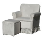 Poltrona Laura Amamentação Balanço Mais Puff - Quarto Bebê Am