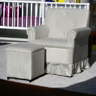 Poltrona Laura Amamentação Balanço Mais Puff - Quarto Bebê Am