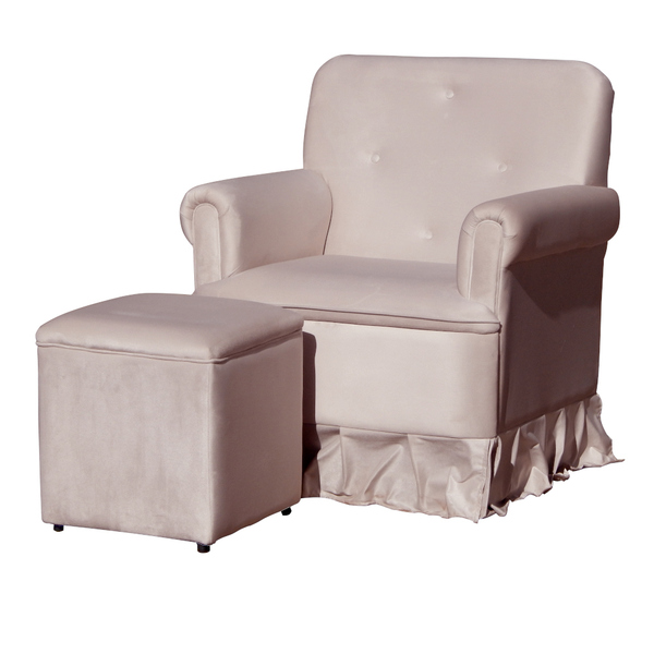 Poltrona Laura Amamentação Balanço Mais Puff - Quarto Bebê Am