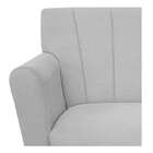 Poltrona Laura Base Giratória De Madeira Suede Branco - Amare