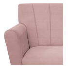 Poltrona Laura Base Giratória De Madeira Suede Rosê - Amarena