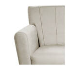 Poltrona Laura Base Giratória De Metal Linho - Doce Sonho Móv