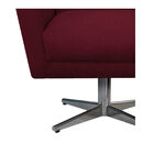 Poltrona Laura Base Giratória De Metal Suede Bordô - Amarena