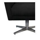 Poltrona Laura Base Giratória De Metal Suede Preto - Amarena