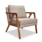 Poltrona Laura Linho Rústico Areia