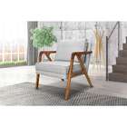 Poltrona Laura Linho Rústico Grigio