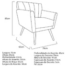 Poltrona Laura Pés Palito Linho - Amarena Móveis - Rosê