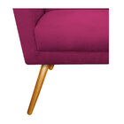 Poltrona Laura Pés Palito Mel Suede Pink - Amarena Móveis