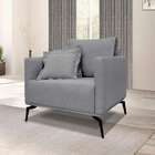 Poltrona Lazio Linho Cinza