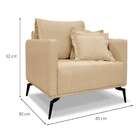 Poltrona Lazio Linho Dourada