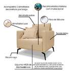 Poltrona Lazio Linho Dourada