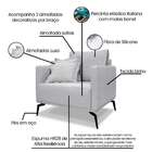 Poltrona Lazio Linho Grigio