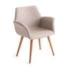 Poltrona Liana Bege E Imbuia