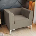 Poltrona Liana Com Tecido Suede - Café