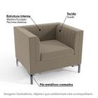 Poltrona Liana Com Tecido Suede - Café