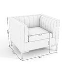 Poltrona Liana Com Tecido Suede - Café