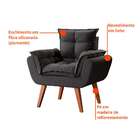 Poltrona Lidi Linho Grafite