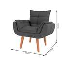 Poltrona Lidi Linho Grafite