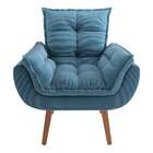 Poltrona Lidi Suede Azul Jeans