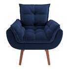 Poltrona Lidi Suede Azul Marinho