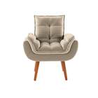 Poltrona Lidi Veludo Bege