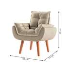 Poltrona Lidi Veludo Bege