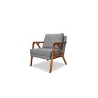 Poltrona Lier Linho  Cinza