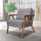 Poltrona Lier Linho  Cinza