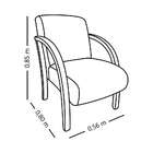 Poltrona Ligia Suede Chocolate E Mel