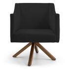 Poltrona Lila Base Giromad Giratória B-300 Veludo Preto Domi