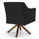 Poltrona Lila Base Giromad Giratória B-300 Veludo Preto Domi