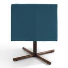 Poltrona Lila Base Xis Giratória B-170 Veludo Azul Cobalto -