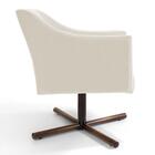 Poltrona Lila Base Xis Giratória B-309 Veludo Bege - Domi