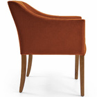 Poltrona Lila Para Sala Base De Madeira Veludo Camel - Casaep