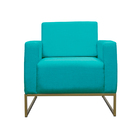 Poltrona Lilly Base De Metal Dourada Suede Escolha Sua Cor -