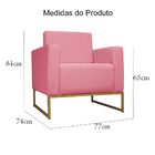 Poltrona Lilly Base De Metal Dourada Suede Escolha Sua Cor -