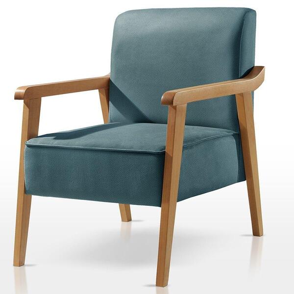 Poltrona Lina Agarb Decor Linho Azul