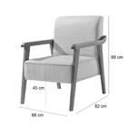 Poltrona Lina Agarb Decor Linho Bege Claro