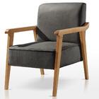 Poltrona Lina Agarb Decor Linho Preto