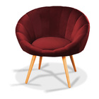 Poltrona Lina Veludo Pés Palito Castanho - D'rossi - Marsala