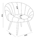 Poltrona Lina Veludo Pés Palito Castanho - D'rossi - Preto