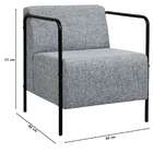 Poltrona Lino Linho Cinza