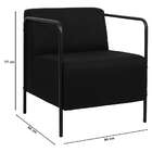 Poltrona Lino Linho Preta