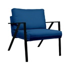 Poltrona Lion Agarb Decor Linho Azul