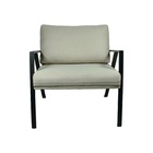 Poltrona Lion Agarb Decor Linho Bege Claro