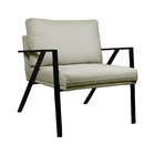 Poltrona Lion Agarb Decor Linho Bege Claro