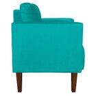 Poltrona Livia Suede Pés Chanfrado Castanho - D'rossi - Azul